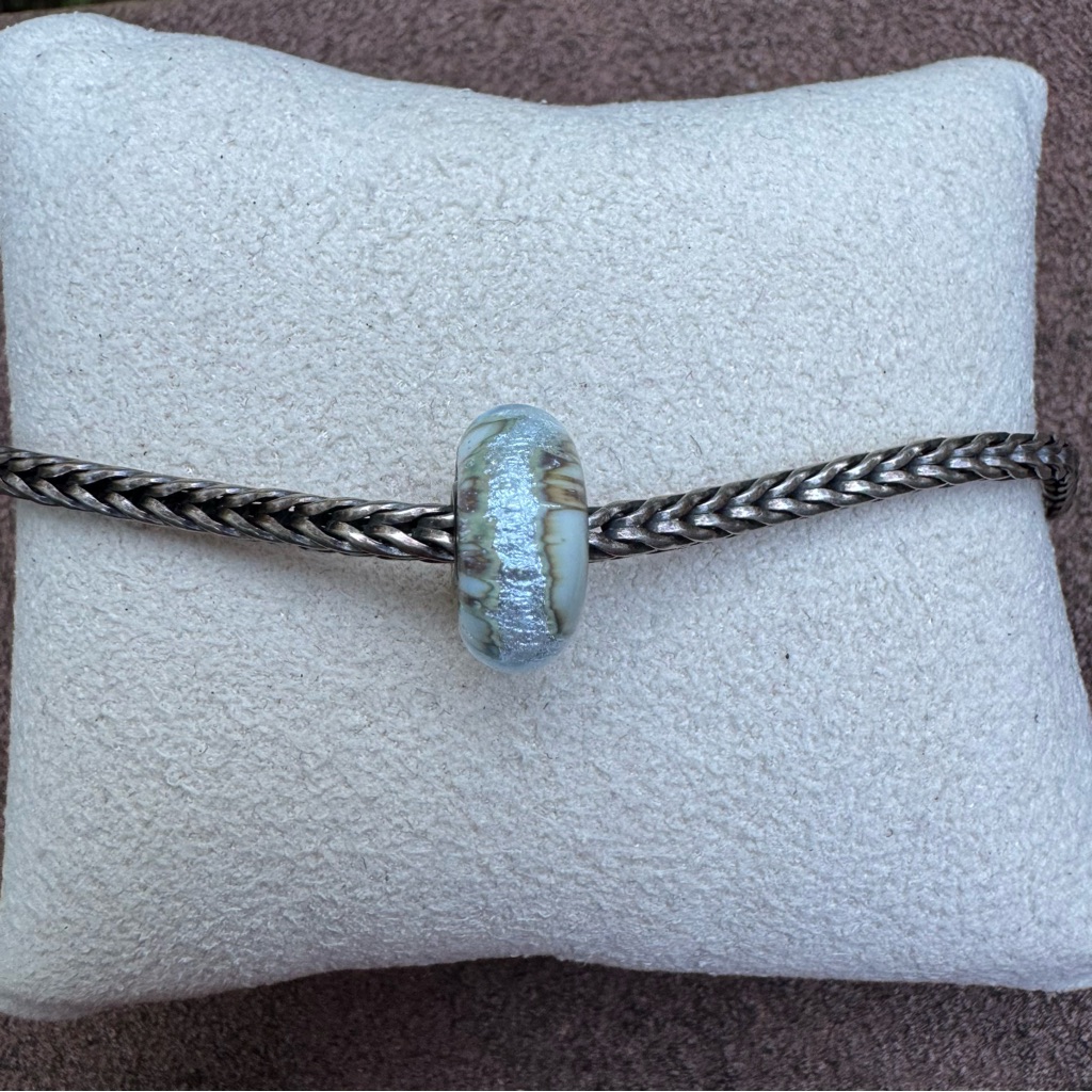 Trollbeads Silver Mountain Glass Bead Tglbe-20046 925s Laa Retired